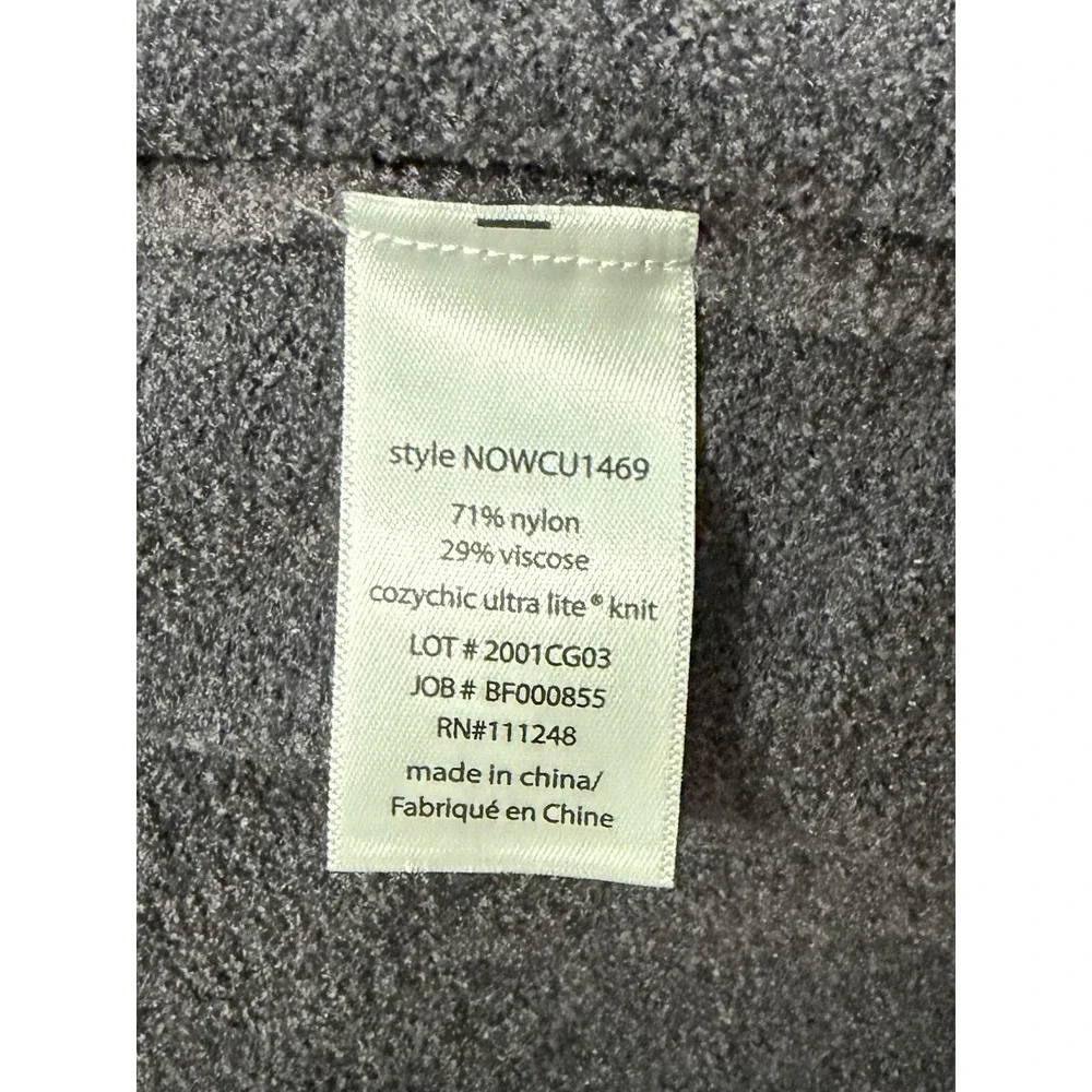 Barefoot Dreams CozyChic Ultra Lite Cardigan Sweater Womens M Gray Belted Long